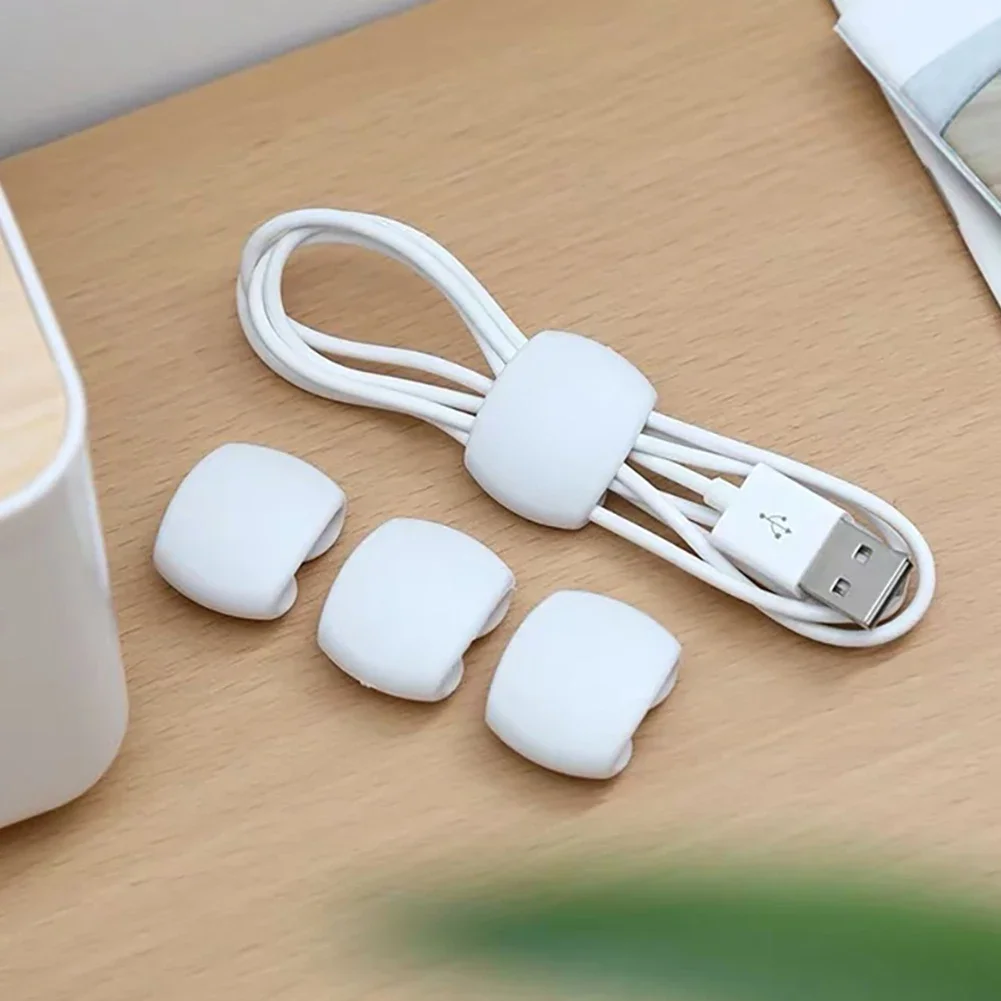 Round Cable Winder Clip - Stylish Desk Organizer for USB Chargers and Wires