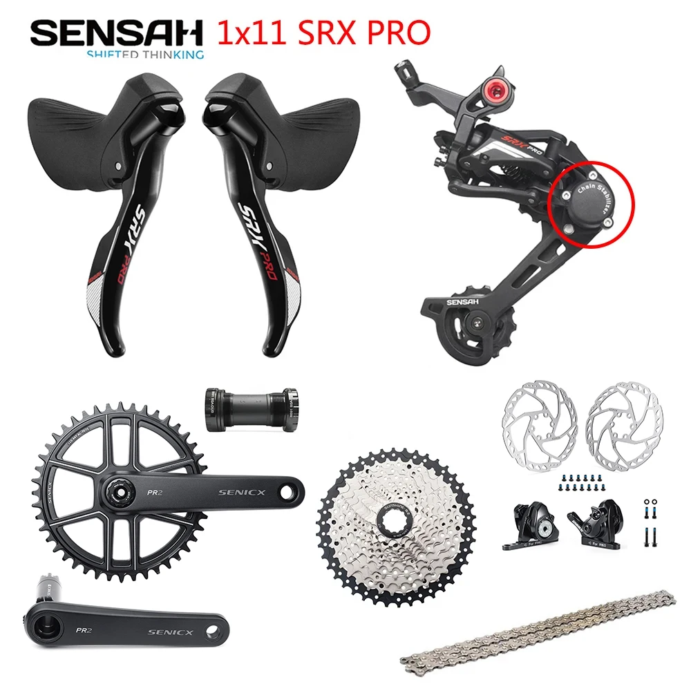 送料無料の商品 1x11 PRO SRX SENSAH Speed, shifters+ Groupset,, Road 11s パーツ