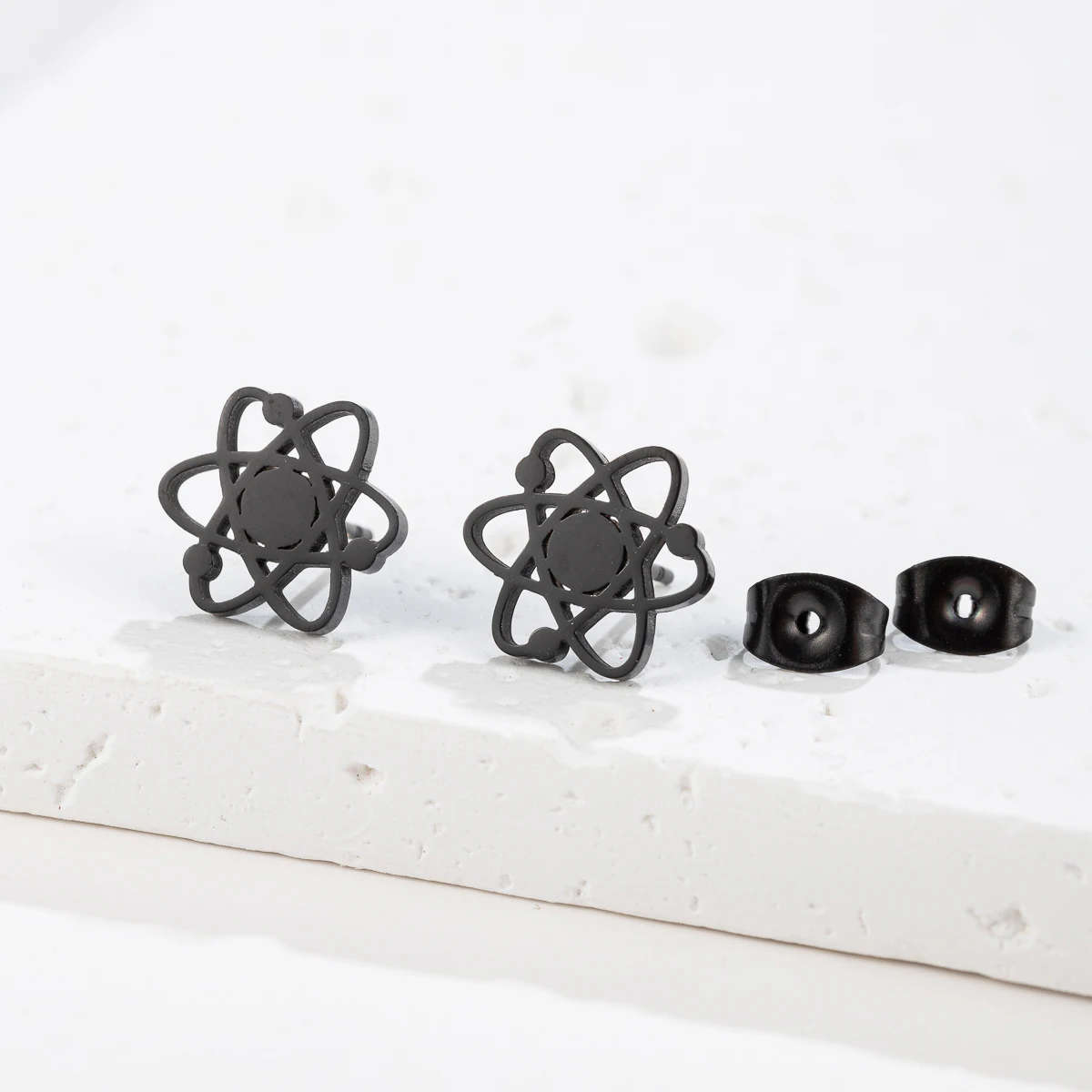 Goldene Edelstahl kleine Blume geometrische Ohrringe für Frauen Frucht Erdbeere winzige mehrere Ohr stecker koreanischen Schmuck – Detail 8
