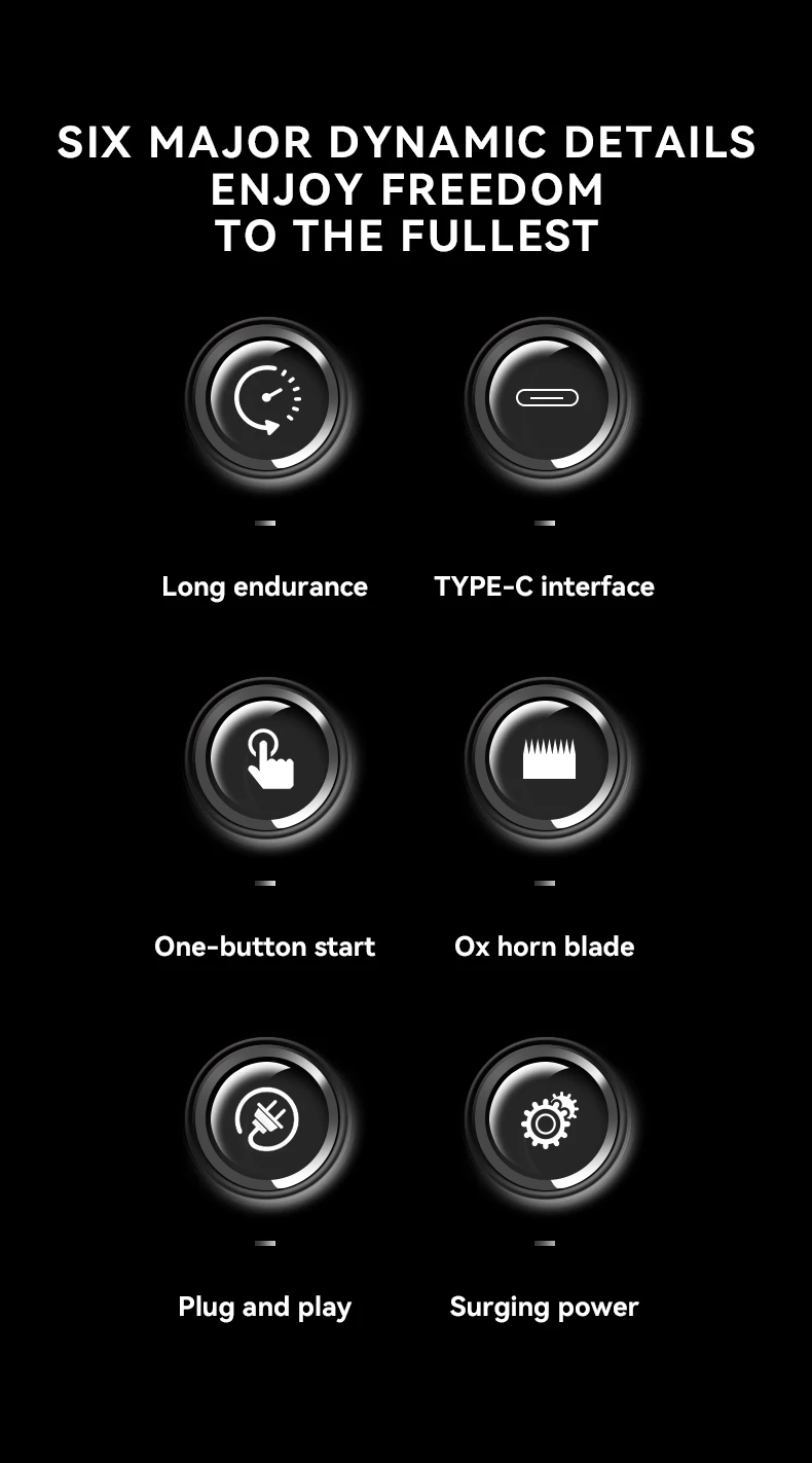 Kemei KM-2293 DLC T-Blade Professionelle Finishing-Maschine Zero-Gap-Haarschneidemaschine USB LED-Display Vollmetall-Haarschneider – Detail 3