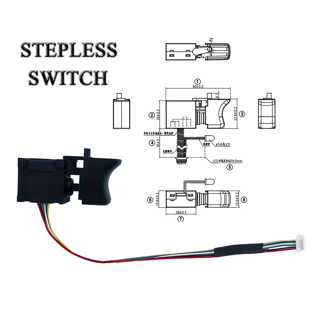 Moteur Brushless 1000W-60A pour Voiture RC, 3200KV-5000KV