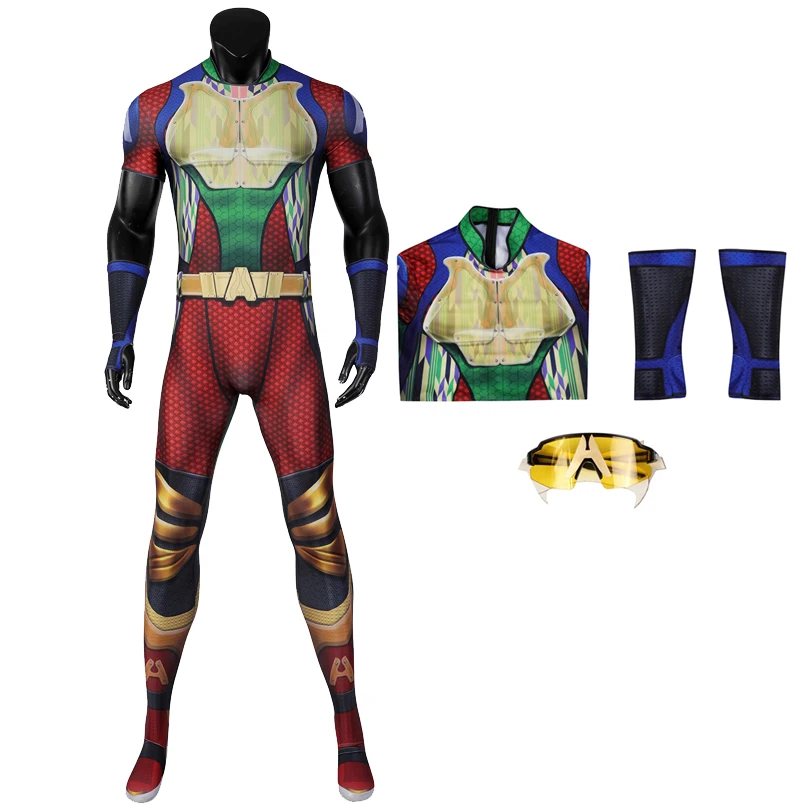 

Halloween Party Bodysuit The Boys Season 3 Payback A-Train Cosplay Costume Stretchy Suit With Glasses