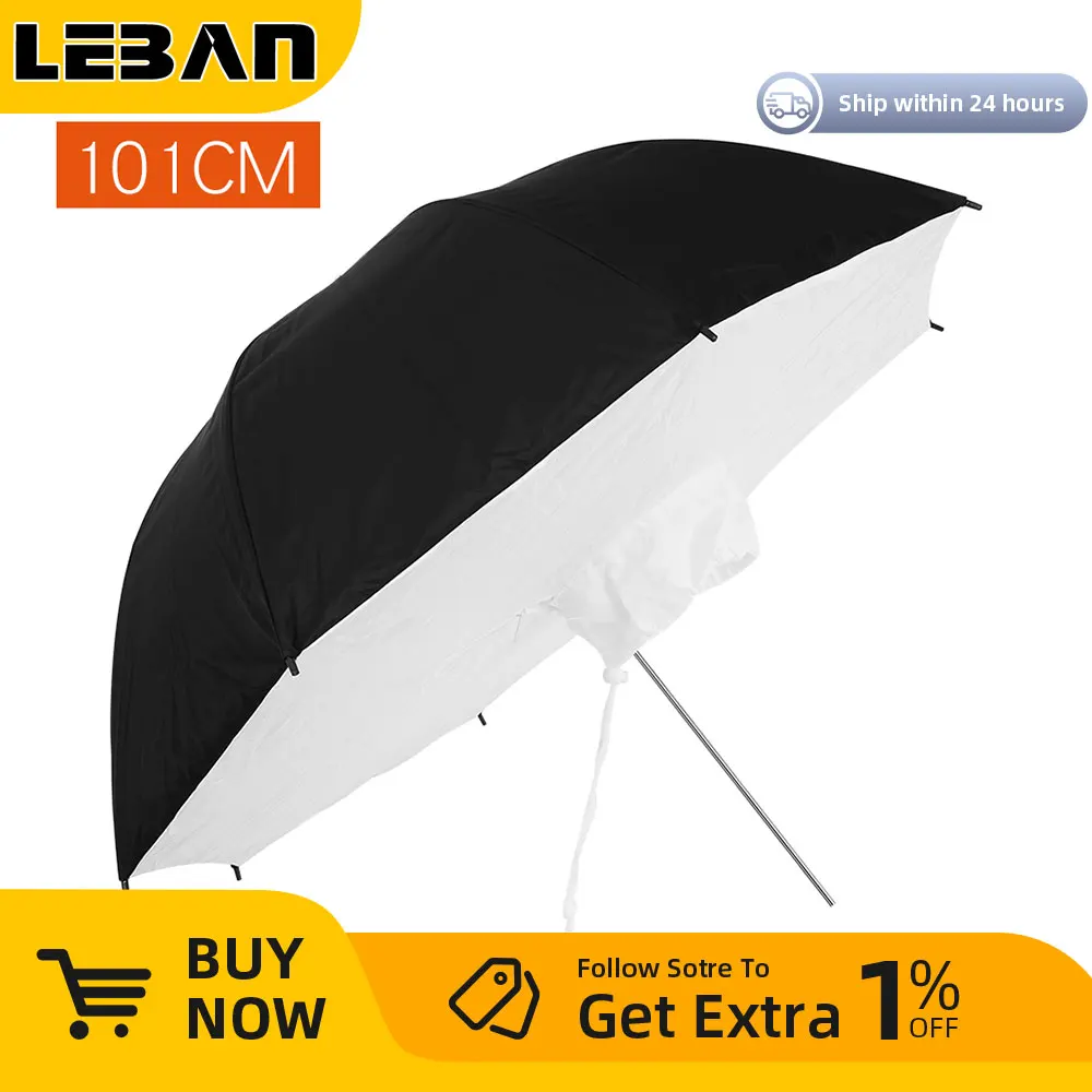 Reflective Umbrella Softbox 40" 101cm Photo Studio Flash Speedlite Stobe Lighting