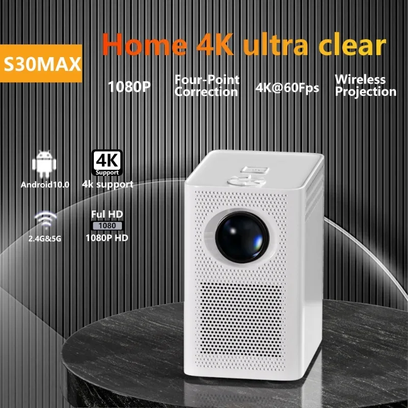 

S30 Global Version 1080P Android Projetor 400 Ansi Lumens Portable Projector Smart TV WIFI Home Beamer LED Projector