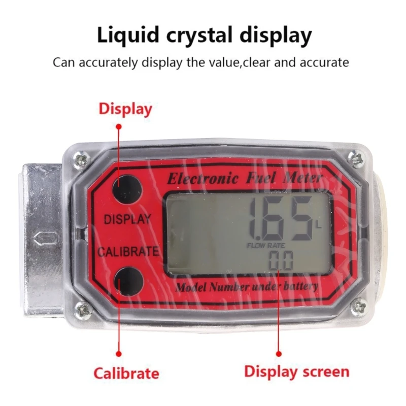 Turbine Flow Meter Meter Display chip Electronic Digital Flowmeter Liquid Water Fuel Gas Diesel Fuel
