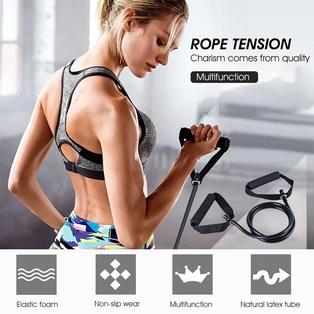 1.2M Yoga Pull Rope TPE Fitness Training Resistance Bands Fitness Gum Elastic Rubber Expander Workout Exercise Equipment Band 4