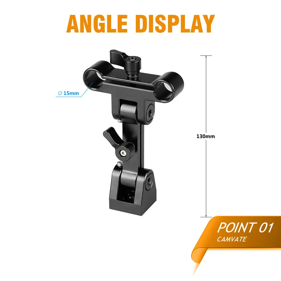 Adjustable Monitor Support Bracket With Dual 15mm Rod Clamp For Camera Monitor C
