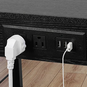 Bedroom Nightstand with Charging Station
