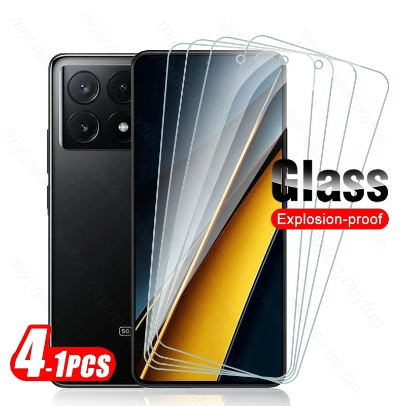 Per Xiaomi Poco X6 Pro 5G Glass 1-4Pcs Vetro Protettivo Poko Little X6Pro X 6 Pro 6Pro 6X Pellicola Protettiva Per Schermo Corazzata Hd Cover