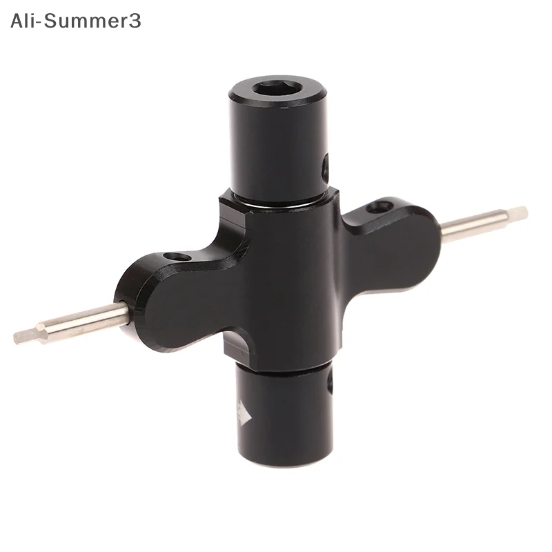 Vue détaillée de la clé à cliquet M3 M5 pour drone RC, outil de démontage rapide pour hélices et moteurs, sur fond blanc