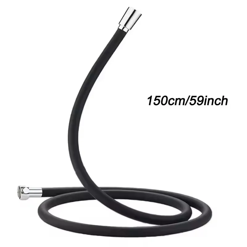 Enhanced Silicone Shower Hose - Flexible, Anti-Winding, High-Pressure Bathroom Accessory