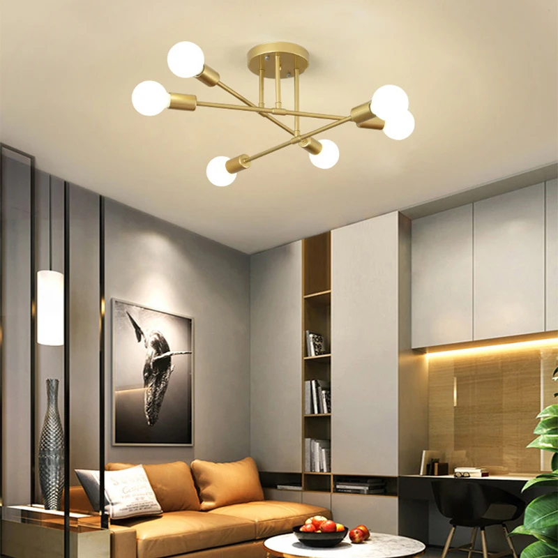 Nordic Minimalist Pendant Light Ceiling Lamp LED Chandelier Suitable for Bedrooms Living Rooms Black Gold Lighting Decoration led chandelier ceiling chandelier art lighting fixtures