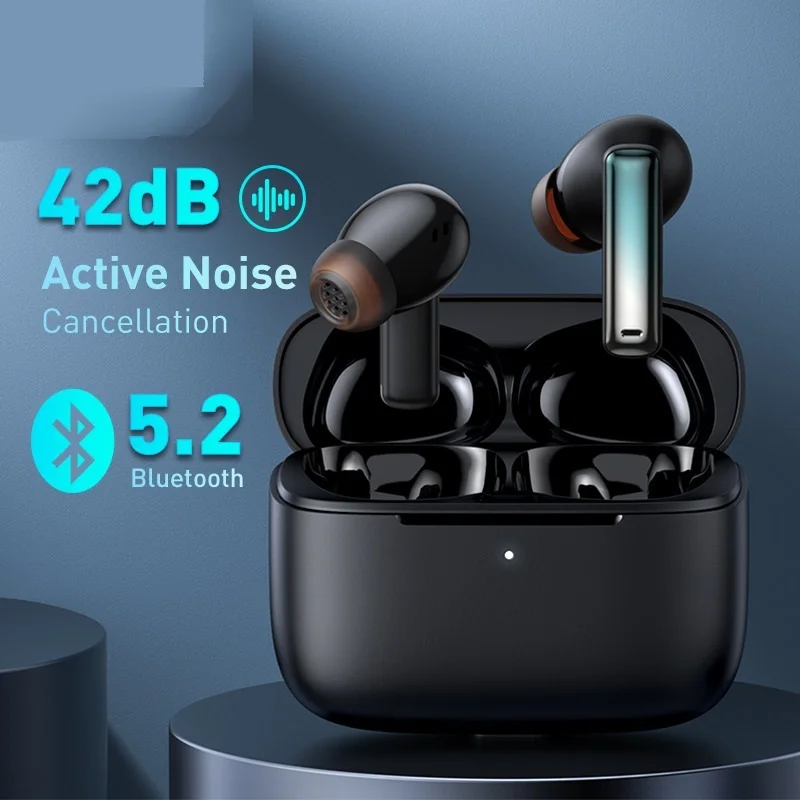 

New Bowie M2 ANC TWS Bluetooth 5.2 Earphones, Active Noise Cancelling Headphones, low latency, 4-mic ENC noise reduction