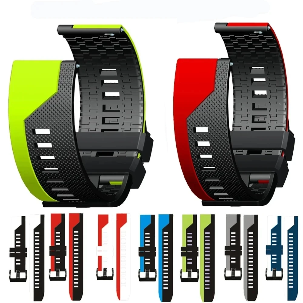 CZhkg 22mm Cinturini per Orologi per Polar Grit X/Vantage M/Vantage M2 Strap, Cintura Silicone Bracelet Cinturino Strap Wristband Armband per Coros Vertix /Apex 46mm/Apex Pro (Nero Blu