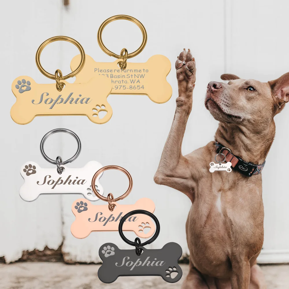 

Табличка на собачий ошейник с гравировкой имени кошки