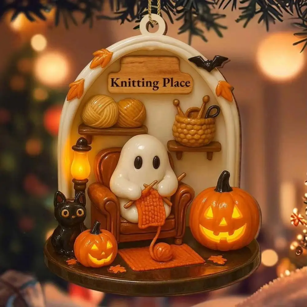 Acrylic Halloween Ghost Pendant Decorations