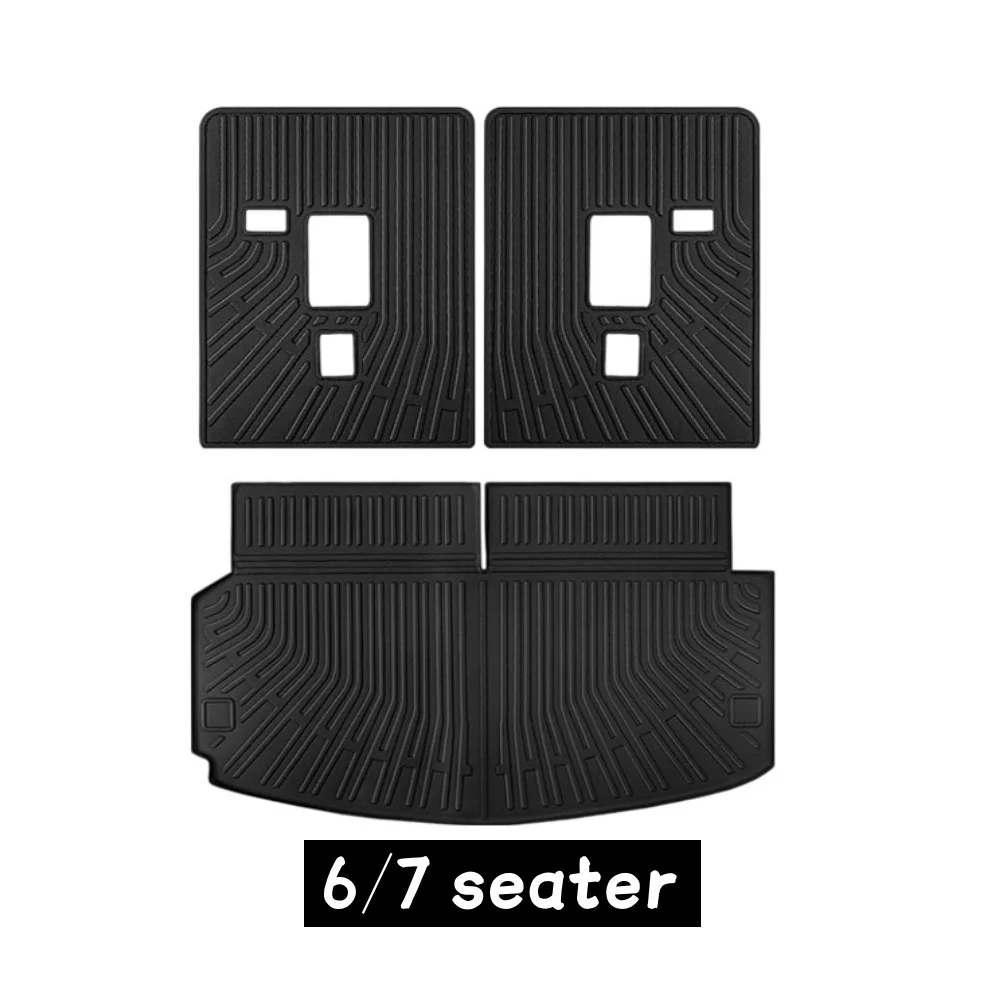 Para Dodge Durango 2016-2024 alfombrillas TPE para todo tipo de clima TPE impermeable almohadilla trasera para maletero Protector de revestimiento de carga accesorios interiores