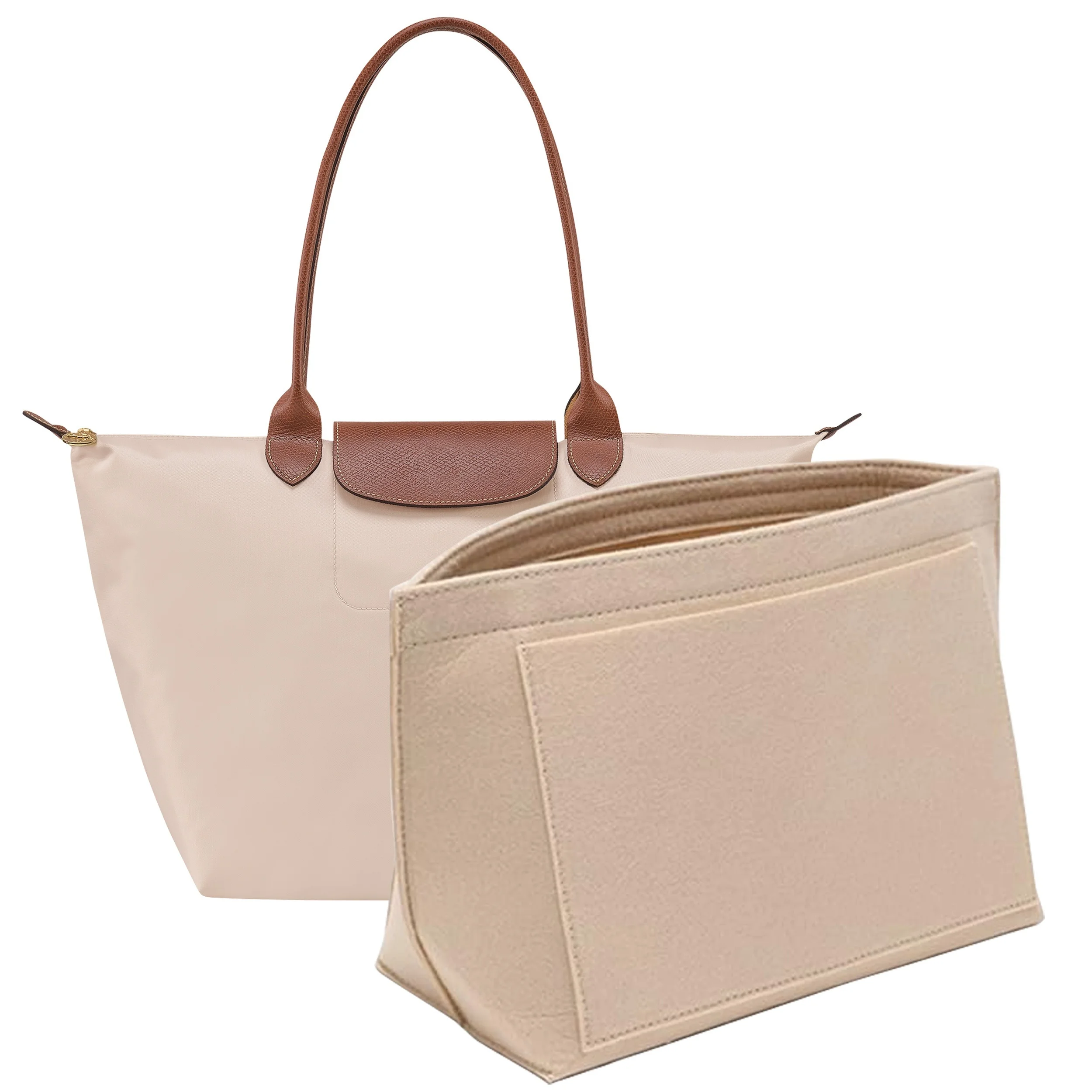 Felt Insert Bag for Longchamp Handbag Liner Makeup Support Travel Portable Purse Organizer
