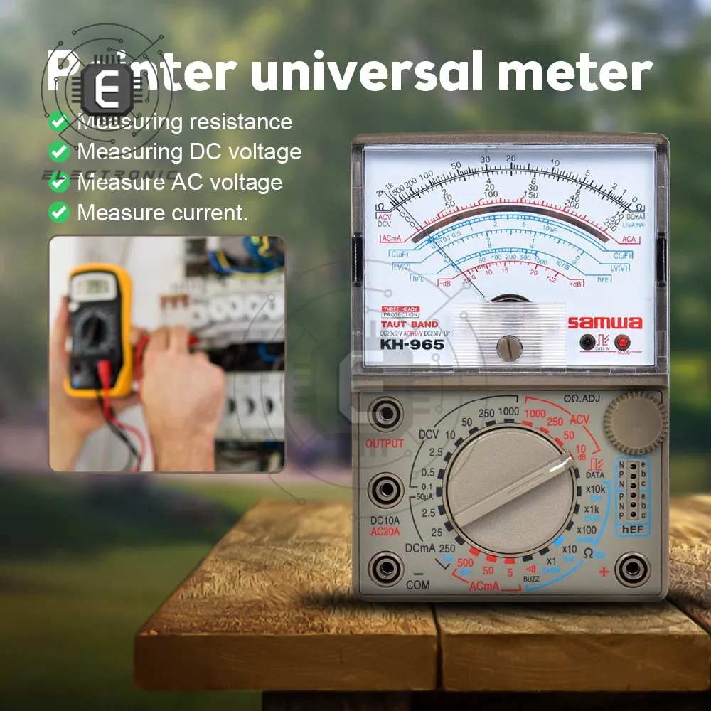 Description Picture 3 of itemNeedle Type Universal Meter Pointer Display Electrical Multimeters Voltage Current Resistance Tester AC DC