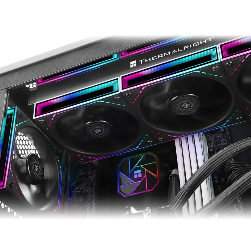 Thermalright TL-M12W-S Ventilateur De Boîtier De Processeur, Ventilateur De 120 Mm Avec Effet De Lumière Miroir ARGB, Ventilateur Silencieux PWM 4 Broches Pour Boîtier De Processeur Et Refroidisseur