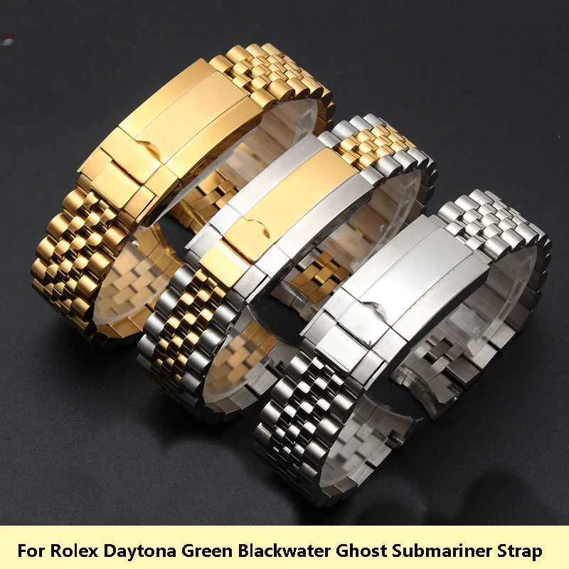Cinturino Per Orologio In Acciaio Inossidabile 316L Per Cinturino In Acciaio Rolex Daytona Green Blackwater Ghost Submariner Cinturino Da Uomo 20Mm