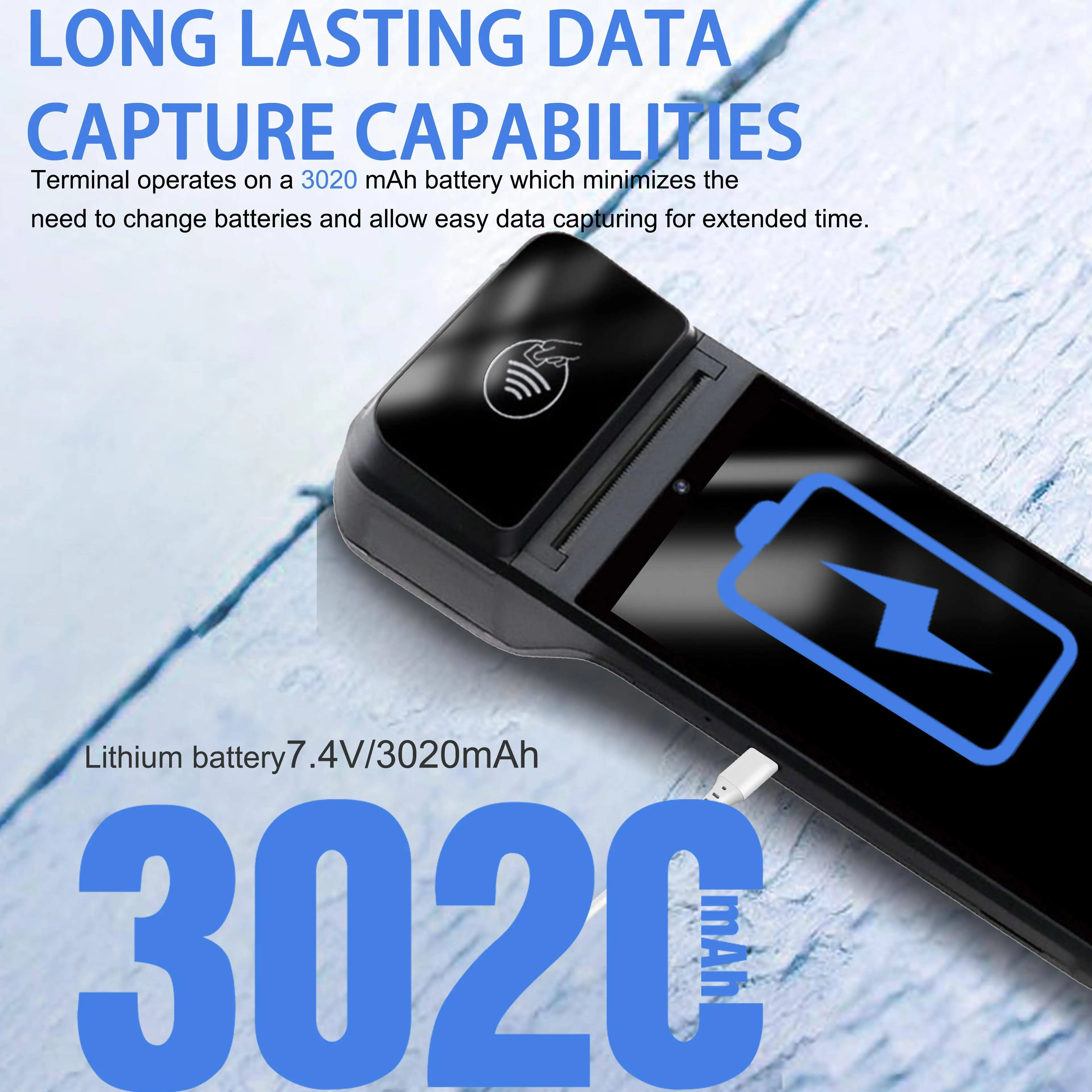 Z92 4G 터치스크린 안드로이드 13/14 휴대용 POS 단말기 모바일 결제 현금 등록기 NFC 스캐너 58mm 감열 프린터 탑재