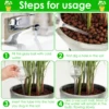 10 Pcs 150/60 ML Clear Plant Watering Globes Auto Waterer Planter Insert Stakes Reusable PVC Flower Self Feeder Ball for Potted 3