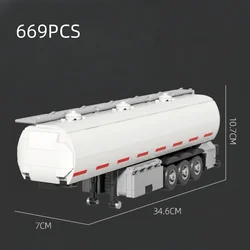Premium European Truck and Semi - Trailer Building Block Set - Educational Toy for Kids, Ideal Festival Gift (Car Fuel Tank)