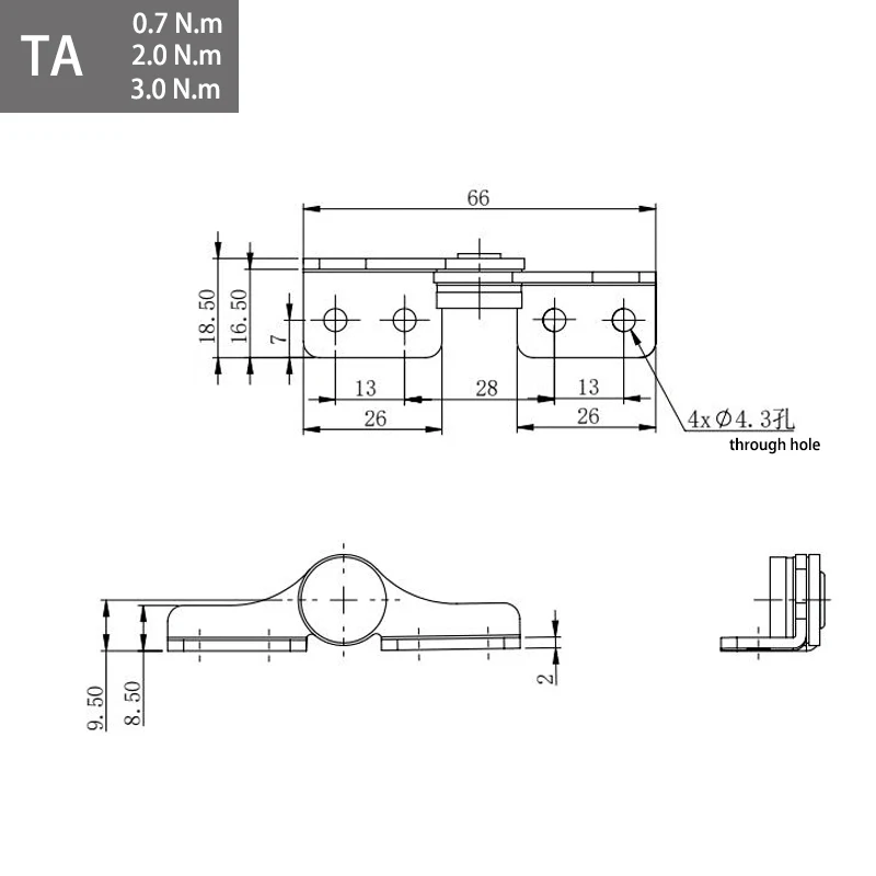 Stainless Steel Hinges 304 Stainless Steel Damping Hinge with Non Adjustable Torque Stop Mechanism Positioning Support for Medical Equipment