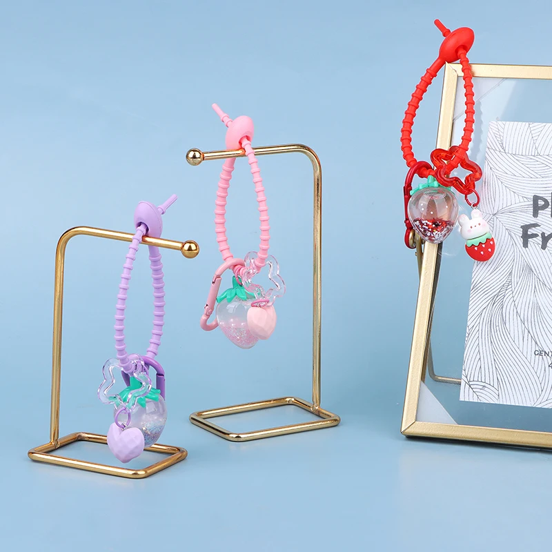 

Милый брелок для ключей с клубничным сердцем, изысканный брелок с фруктами, милый брелок для ключей для девочек, подвеска для сумки