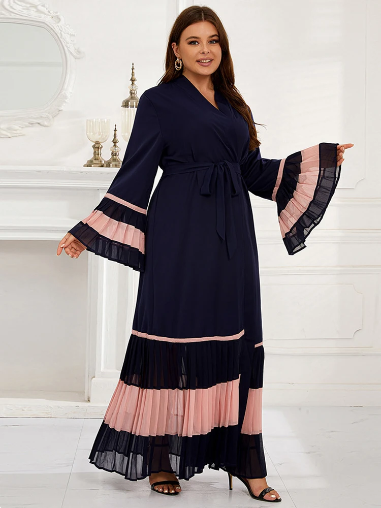 Мусульманские шифоновые платья для женщин, с длинным рукавом, Кафтан Дубай, Abayas вечерние, вечернее платье, мусульманская одежда Djellaba Femme Marocaine