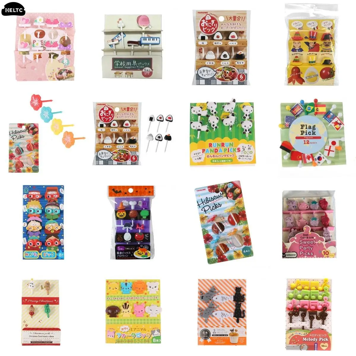1set Animal Fruit Fork Food Grade Plastic Mini Cartoon Kids Cake Fruit Toothpick Bento Lunch Bento Accessories Party Decoration