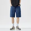 2025 New Summer Shorts Jeans Men Denim Pants Stretch Dark Blue Fashion Design Men's Jeans Slim Straight Male Short Jeans Hombre