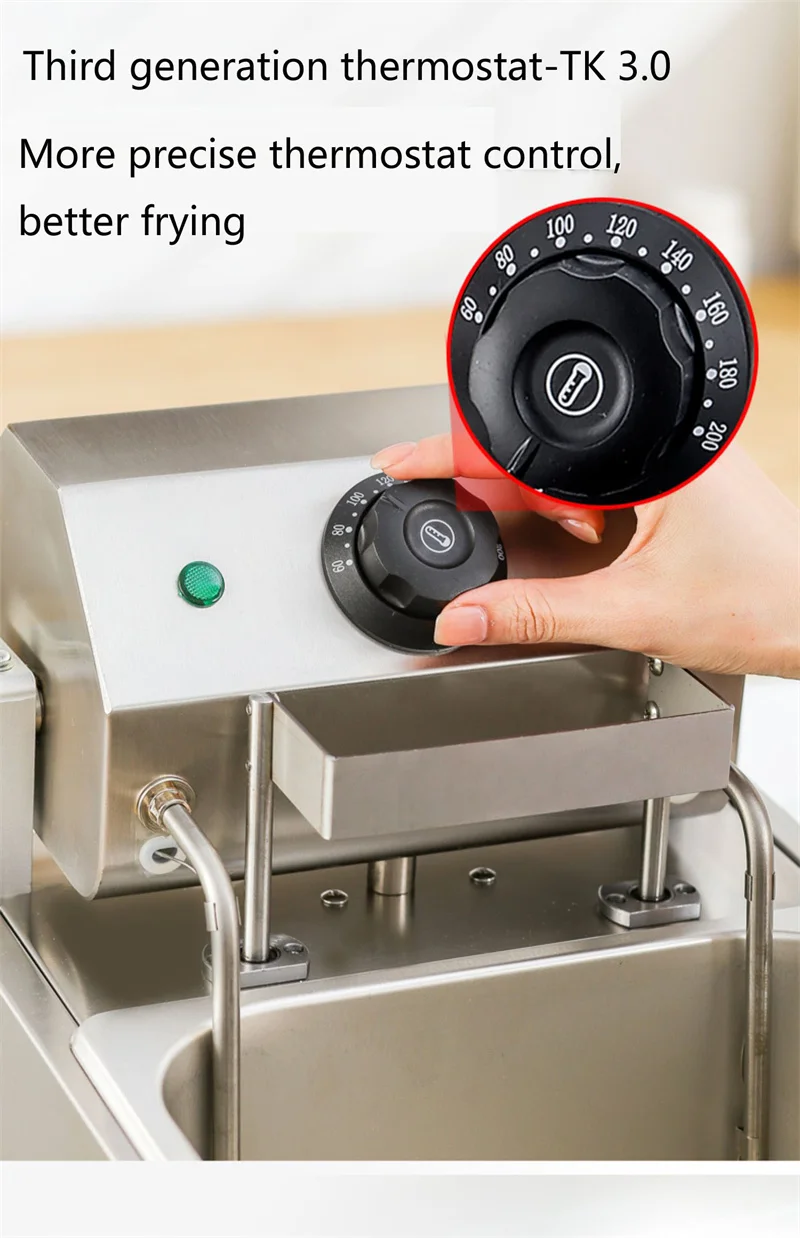 Automatic Lifting Fryer Commercial Intelligent Lifting Fryer Fried Chicken Machine Large-capacity Auto Electric Frying Pan