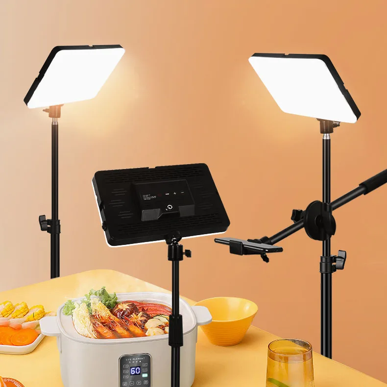 

LED Photo Studio Lights 2700k-5700k Video Fill Lamp Light Panel Photography Lighting With Tripod Stand For Live Stream Tiktok