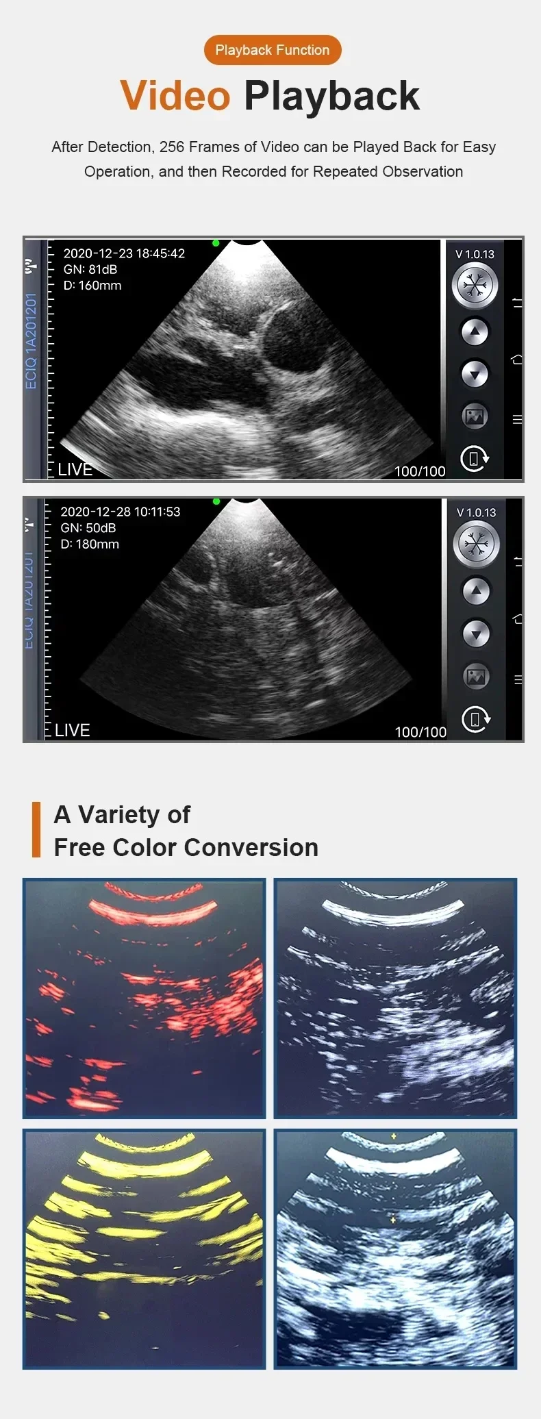 Veterinary Ultrasound Scanner Animal Wireless Ultrasound Probe Machine Handheld