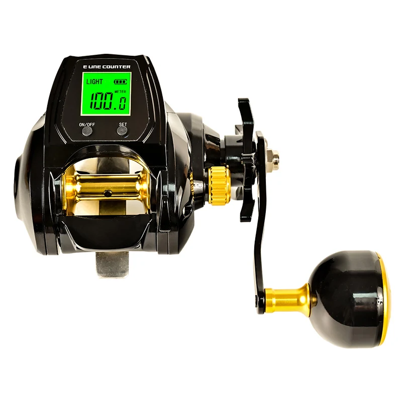 Aluminum Alloy Surf Fishing Reel with Electronic 6.3:1 High Speed Ratio Powerful 12kg Drag Digital Display fishing reel fishing tackle accessory