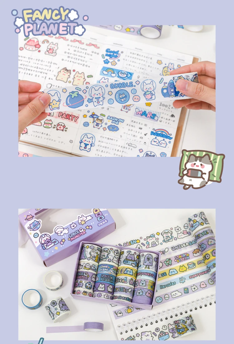 Kawaii Animals Washi Tape – Raspberry Stationery