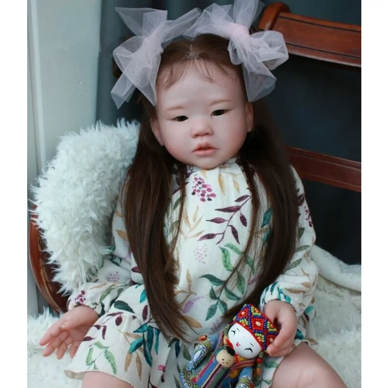 

28inch Reborn Kit Toddler Amaya Unfinished Doll parts with Body and eyes Soft touch Flexible Vinyl Unfinished Reborn Doll Kit