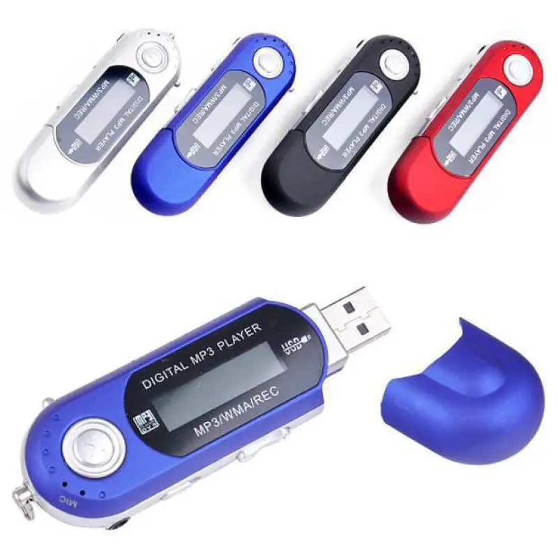 Portable USB Digital Music Player with LCD Screen, 4GB Storage, and FM Radio
