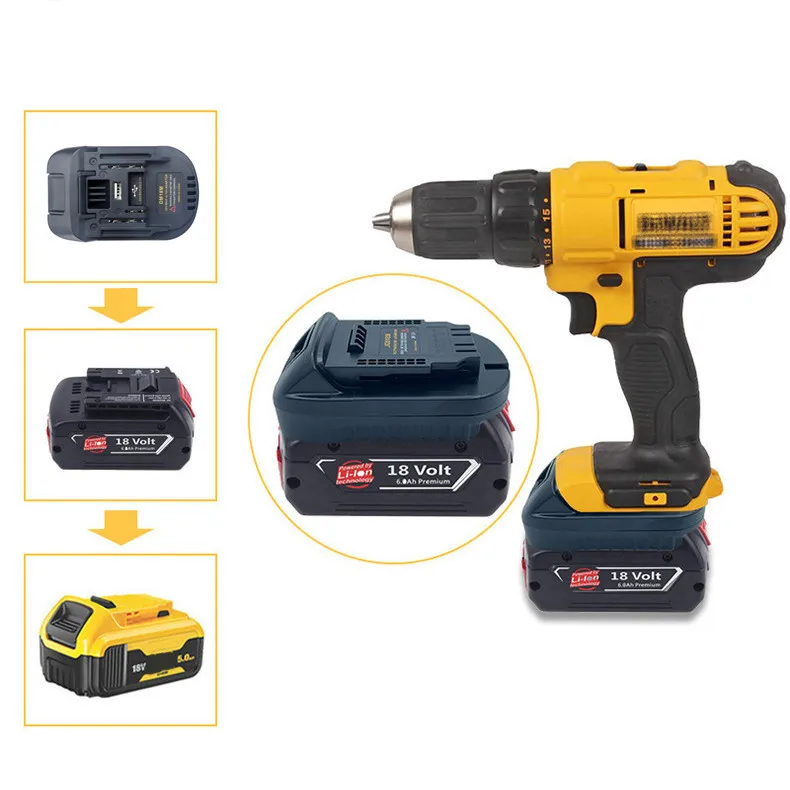 DM18M For Milwaukee Dewalt To for Makita 18V BL1830 BL1850 Power Tool Accessories DM18M Battery Adapter Converter
