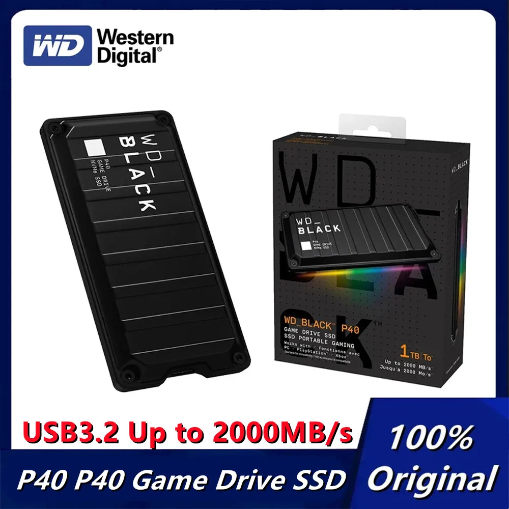 Étui Coque Pour SSD WD Black P40 (1 To/2 To/500 Go) - EVA + 1680D, Protection Chocs Et Humidité - étui Seul