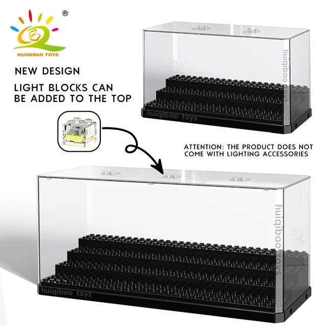HUIQIBAO Dustproof Figures Display Case Box Show Case For Model Collection Building Blocks Display Box Bricks Toy Children Adult 2