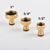 Brass Hose Quick Connector Fitting 1/2'' 5/8" 3/4'' 1''  Copper Thread Tap Coupling Garden Watering Gun Adapter 3