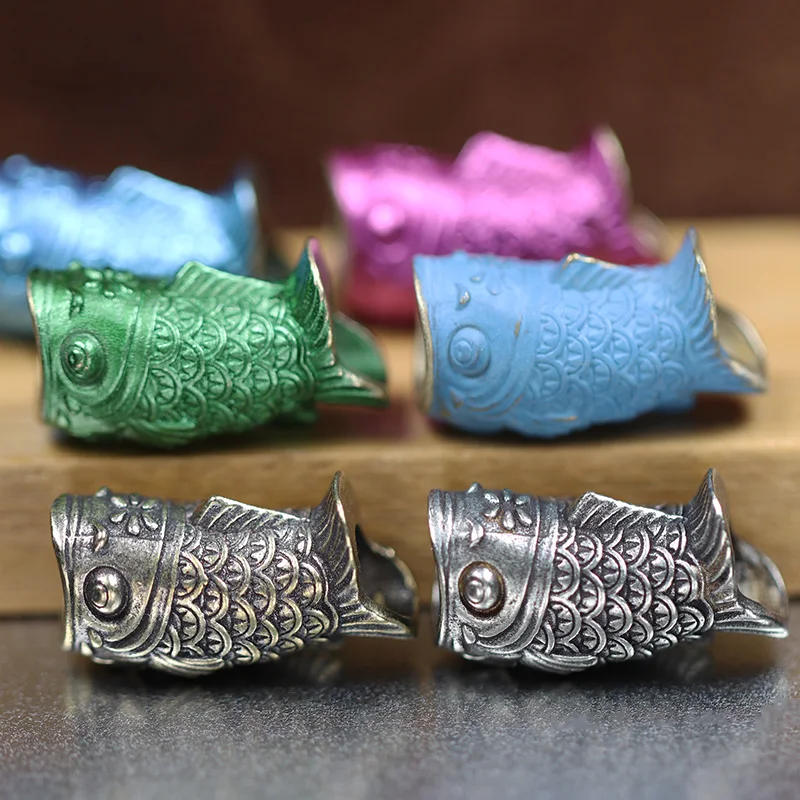 Koinobori Brass Knife Beads Carp Koi Fish EDC Outdoor DIY Paracord Woven Lanyard Pendants Umbrella Rope Bracelets Accessories paracord rope braided paracord paracord bracelet paracord bracelet accessories paracord keychain paracord accessories outdoor knife lanyard outdoor accessories paracord lanyard pendants paracord jig