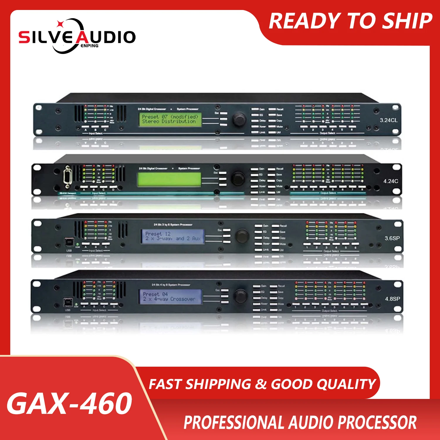 GAX-460 전문 디지털 프로세서 스피커 관리 프로 오디오 프로세서 Protea Pro 무대 오디오 장비