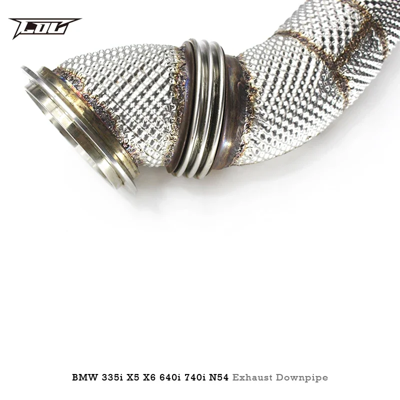 Head Section High flow Pipes branch downpipe Exhaust Pipe with catalyst For BMW X6 E71/E72/F16 3.0T N54 2008-