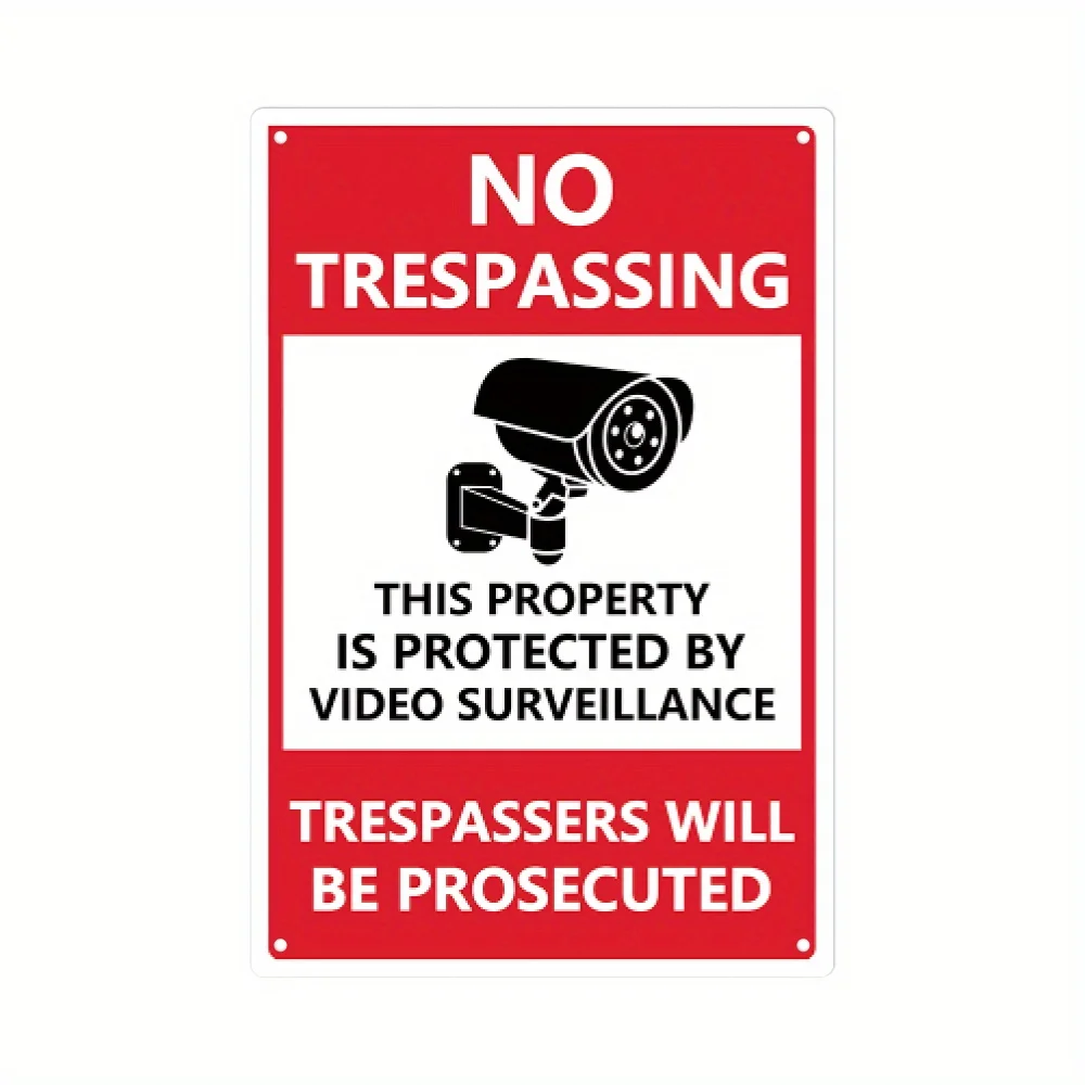 

Warning Metal Sign, Tin Plaque Wall Decor For Home Garden Club Garage Bedroom Office Man Cave,No Trespassing Signs
