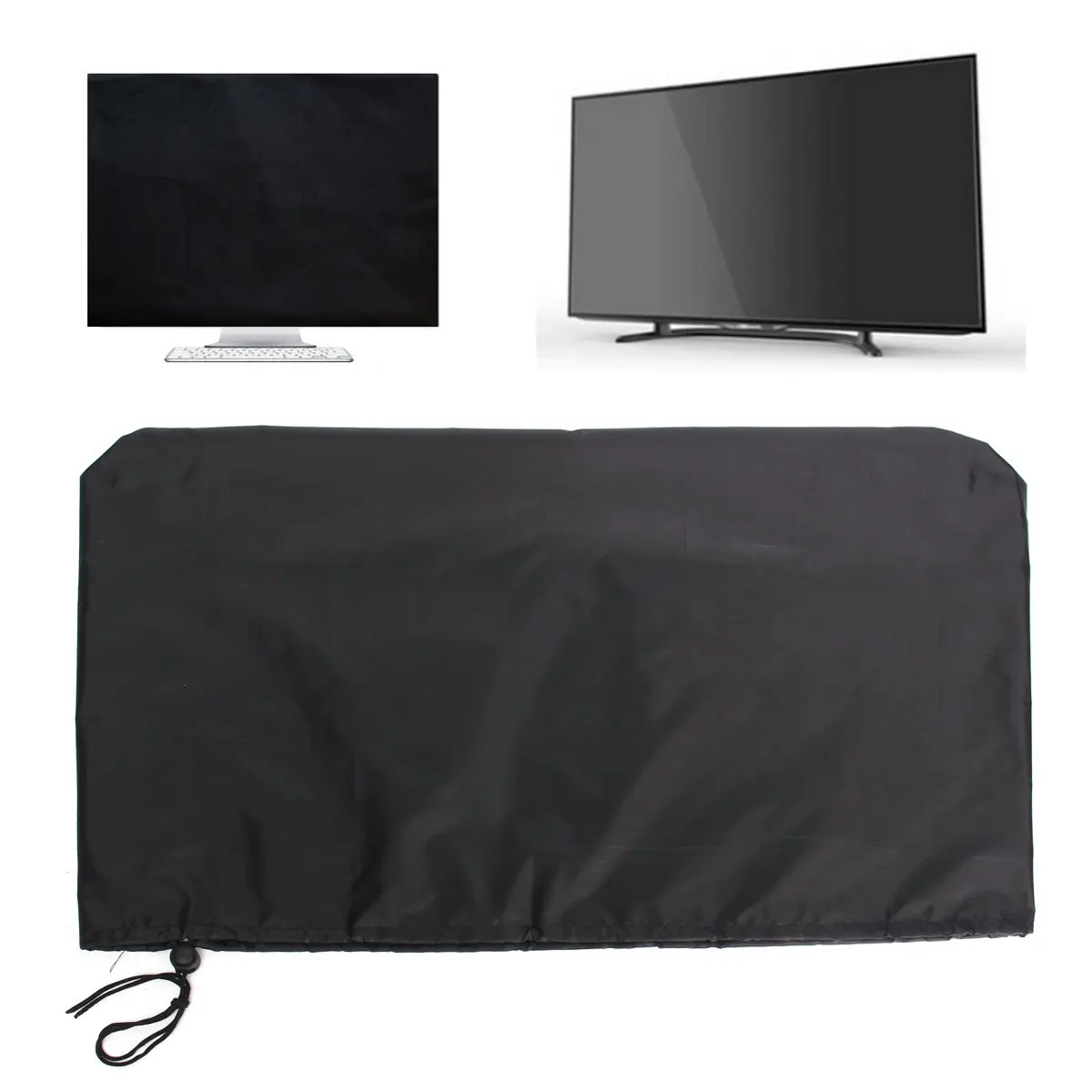 Tablet Computer Monitor Cover Home PC LCD TV Dust Waterproof Protective Cover Polyester Tape Drawstring 21 24 28 34 Inch computer monitor cover computer dust cover