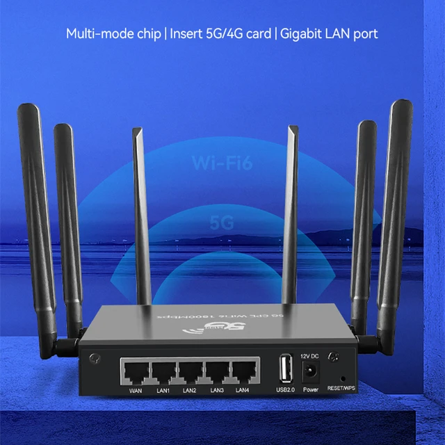  UOTEK 5G SIM Card Router CPE, WiFi 6 Router 5G Modem